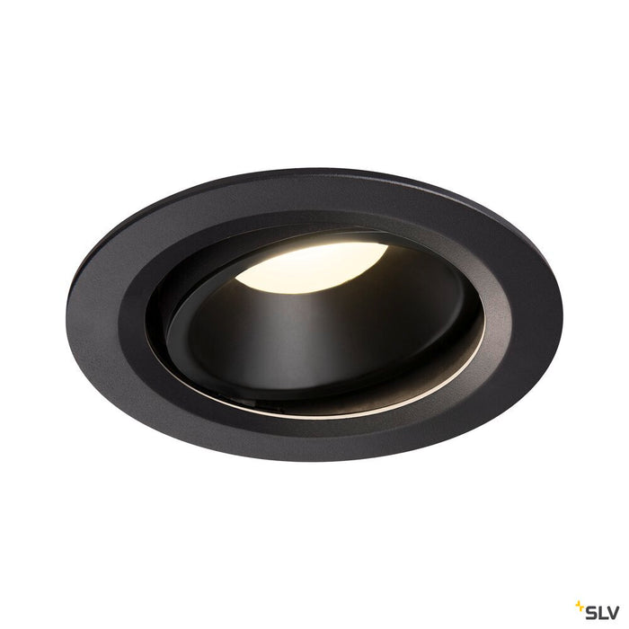 NUMINOS MOVE DL L, Indoor LED recessed ceiling light black/black 4000K 55° rotating and pivoting