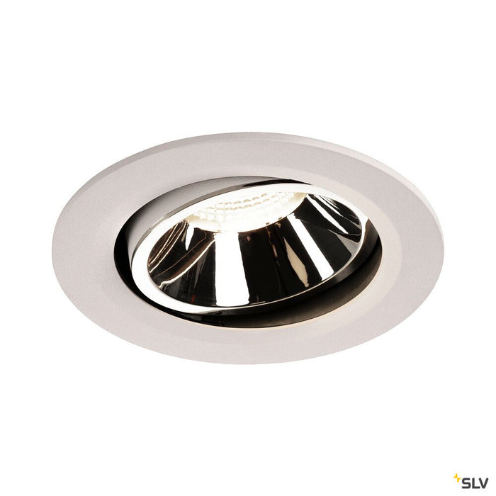 NUMINOS MOVE DL L, Indoor LED recessed ceiling light white/chrome 4000K 20° rotating and pivoting