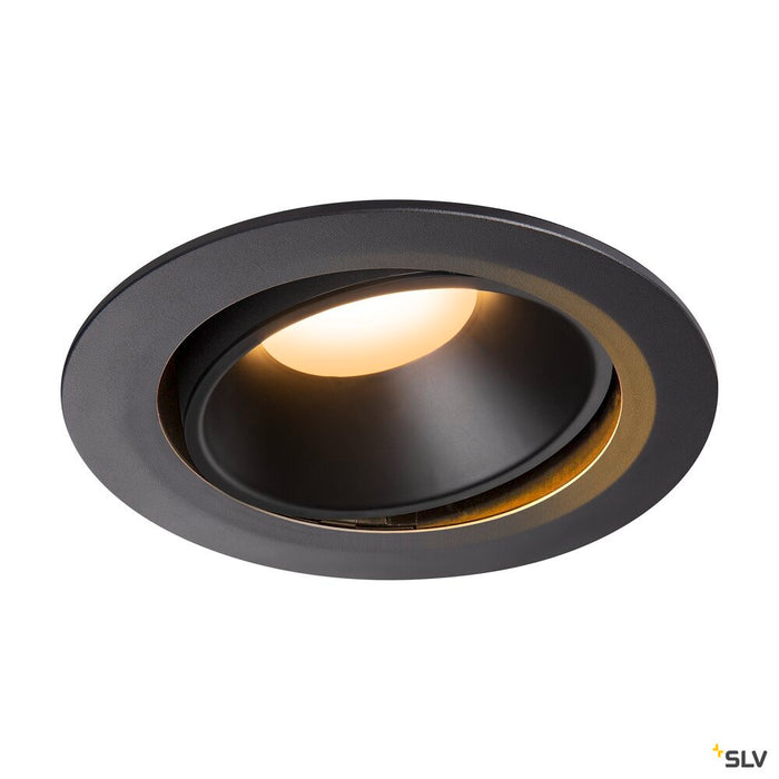 NUMINOS MOVE DL XL, Indoor LED recessed ceiling light black/black 2700K 20° rotating and pivoting