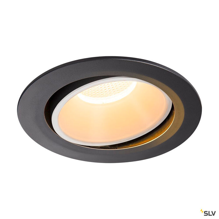NUMINOS MOVE DL XL, Indoor LED recessed ceiling light black/white 2700K 40° rotating and pivoting
