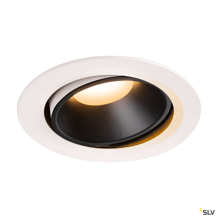 NUMINOS MOVE DL XL, Indoor LED recessed ceiling light black/white 2700K 20° rotating and pivoting