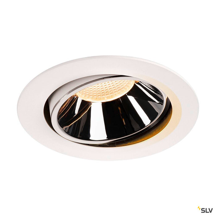 NUMINOS MOVE DL XL, Indoor LED recessed ceiling light white/chrome 2700K 40° rotating and pivoting