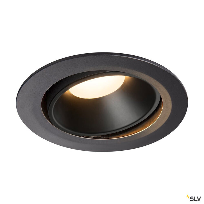 NUMINOS MOVE DL XL, Indoor LED recessed ceiling light black/black 3000K 20° rotating and pivoting