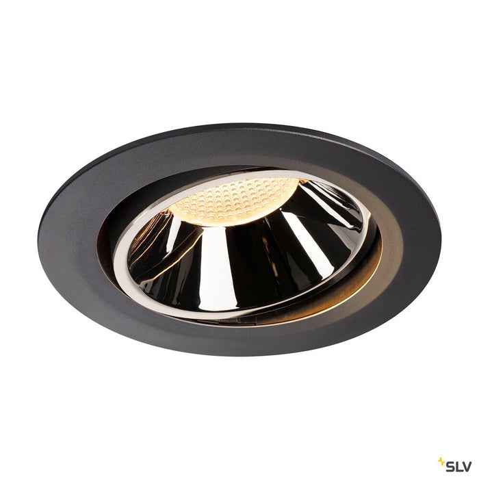 NUMINOS MOVE DL XL, Indoor LED recessed ceiling light black/chrome 3000K 20° rotating and pivoting