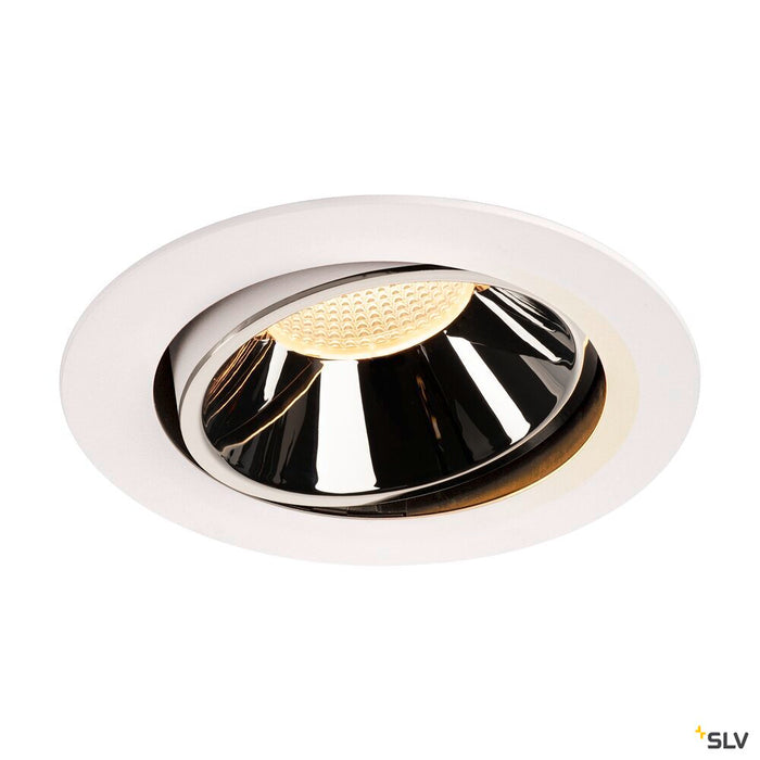 NUMINOS MOVE DL XL, Indoor LED recessed ceiling light white/chrome 3000K 20° rotating and pivoting