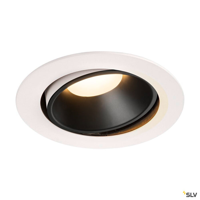 NUMINOS MOVE DL XL, Indoor LED recessed ceiling light black/white 3000K 55° rotating and pivoting