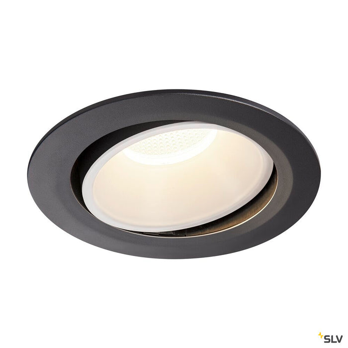 NUMINOS MOVE DL XL, Indoor LED recessed ceiling light black/white 3000K 20° rotating and pivoting