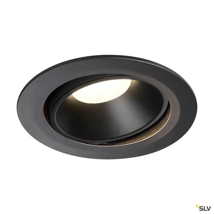 NUMINOS MOVE DL XL, Indoor LED recessed ceiling light black/black 4000K 40° rotating and pivoting