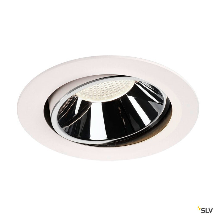 NUMINOS MOVE DL XL, Indoor LED recessed ceiling light white/chrome 4000K 20° rotating and pivoting