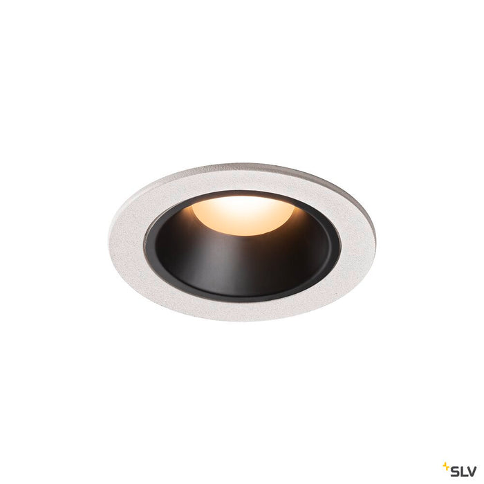 NUMINOS DL S, Indoor LED recessed ceiling light white/black 2700K 20° gimballed, rotating and pivoting, including leaf springs