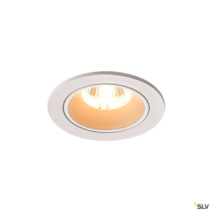 NUMINOS DL S, Indoor LED recessed ceiling light white/white 2700K 20° gimballed, rotating and pivoting, including leaf springs