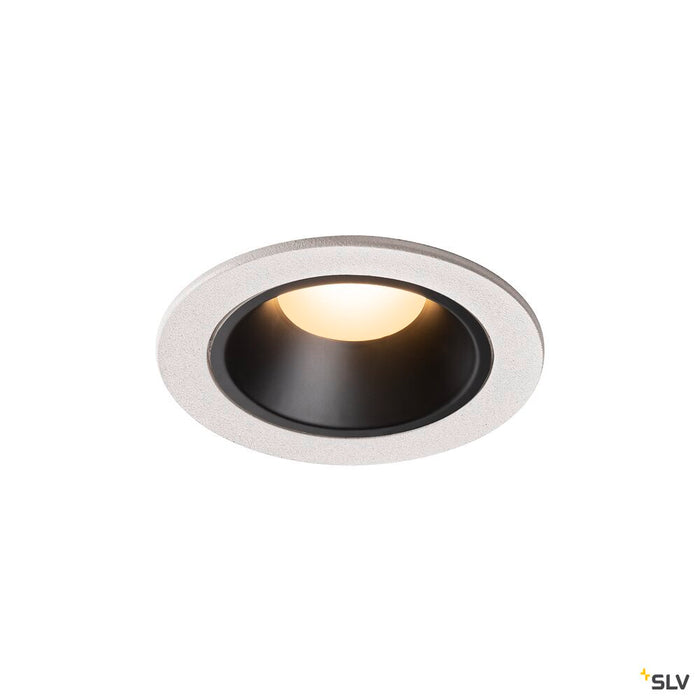 NUMINOS DL S, Indoor LED recessed ceiling light white/black 3000K 20° gimballed, rotating and pivoting, including leaf springs