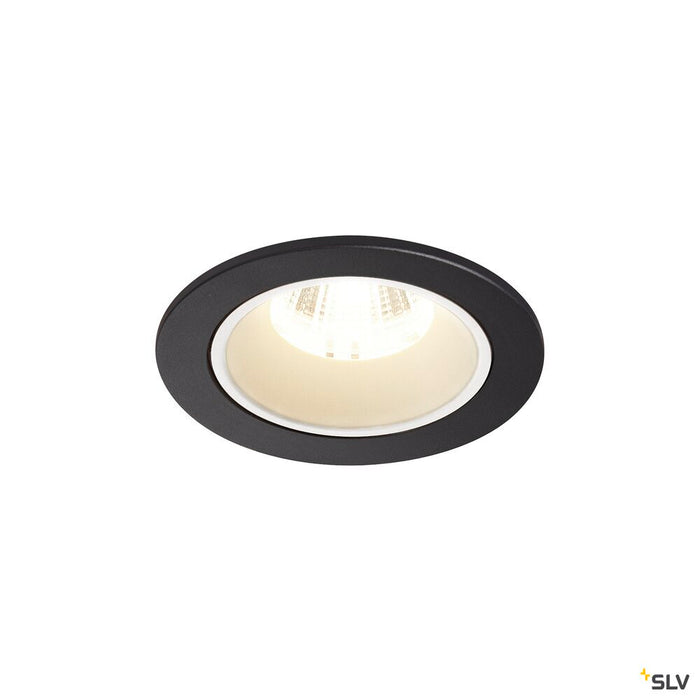 NUMINOS DL S, Indoor LED recessed ceiling light black/white 4000K 20° gimballed, rotating and pivoting, including leaf springs