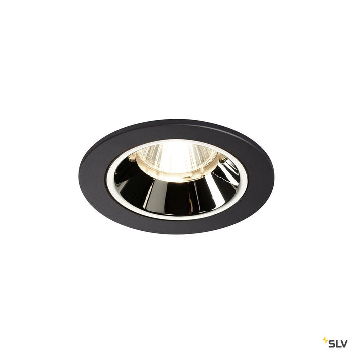 NUMINOS DL S, Indoor LED recessed ceiling light black/chrome 4000K 20° gimballed, rotating and pivoting, including leaf springs