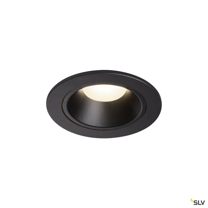 NUMINOS DL S, Indoor LED recessed ceiling light black/black 4000K 40° gimballed, rotating and pivoting, including leaf springs