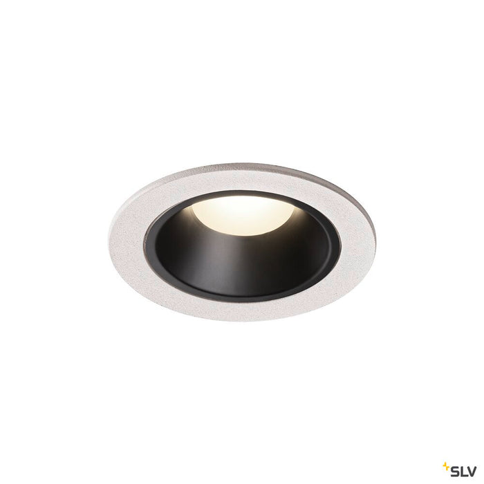 NUMINOS DL S, Indoor LED recessed ceiling light white/black 4000K 20° gimballed, rotating and pivoting, including leaf springs