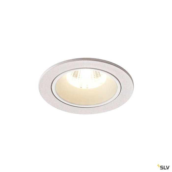 NUMINOS DL S, Indoor LED recessed ceiling light white/white 4000K 20° gimballed, rotating and pivoting, including leaf springs