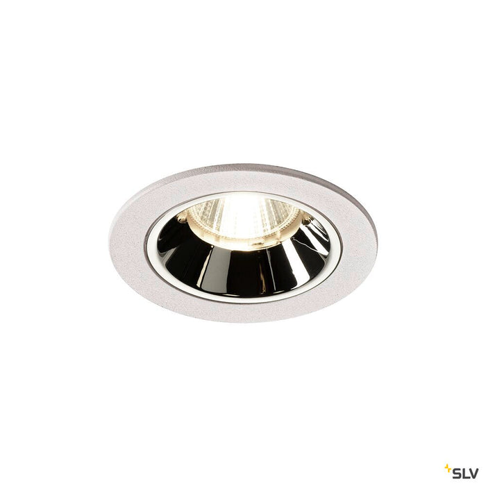 NUMINOS DL S, Indoor LED recessed ceiling light white/chrome 4000K 20° gimballed, rotating and pivoting, including leaf springs
