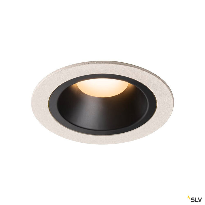 NUMINOS DL M, Indoor LED recessed ceiling light white/black 2700K 40°, including leaf springs