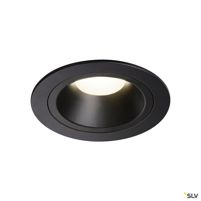 NUMINOS DL M, Indoor LED recessed ceiling light black/black 4000K 20°, including leaf springs