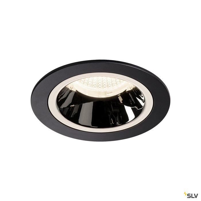 NUMINOS DL M, Indoor LED recessed ceiling light black/chrome 4000K 20°, including leaf springs