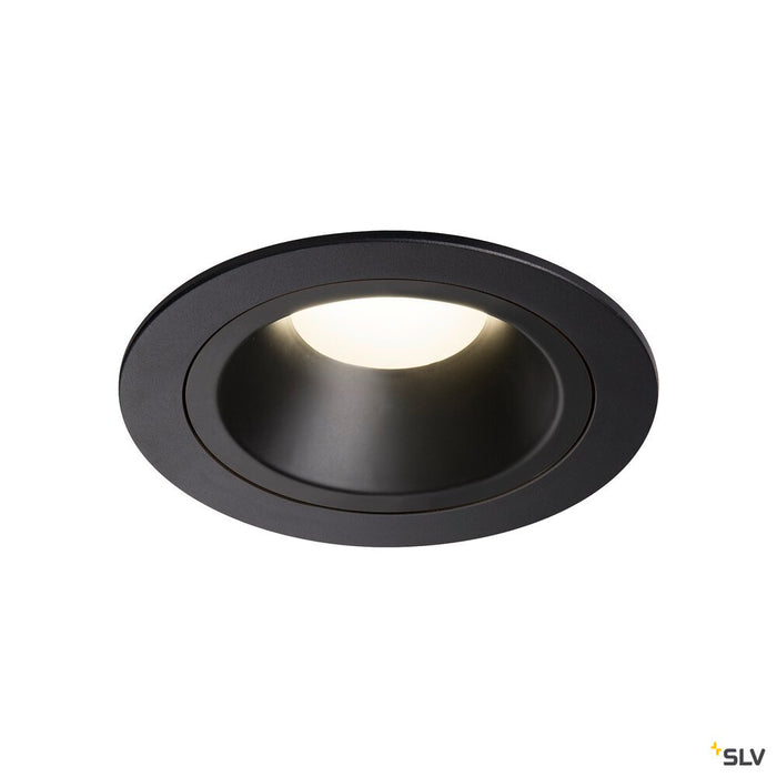 NUMINOS DL M, Indoor LED recessed ceiling light black/black 4000K 55°, including leaf springs