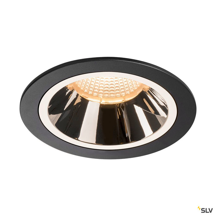 NUMINOS DL L, Indoor LED recessed ceiling light black/chrome 2700K 20°