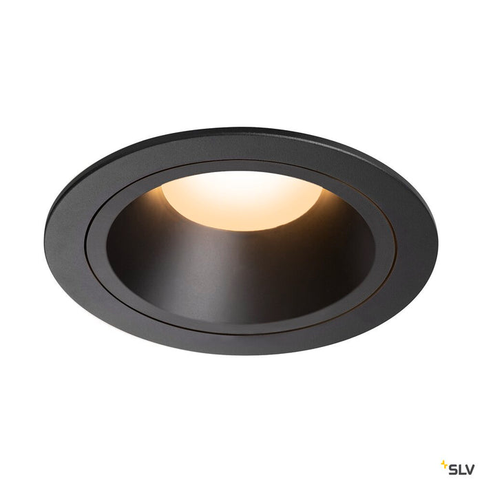 NUMINOS DL L, Indoor LED recessed ceiling light black/black 2700K 40°