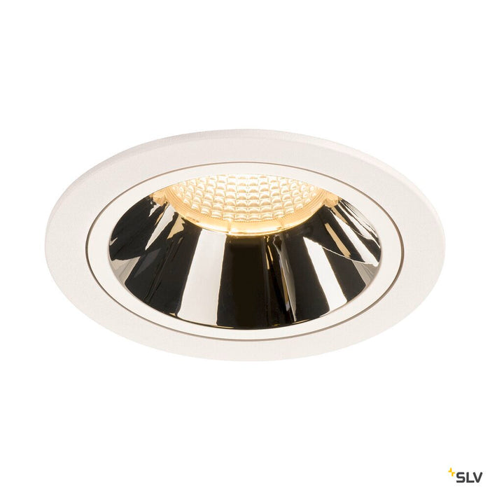 NUMINOS DL L, Indoor LED recessed ceiling light white/chrome 3000K 40°
