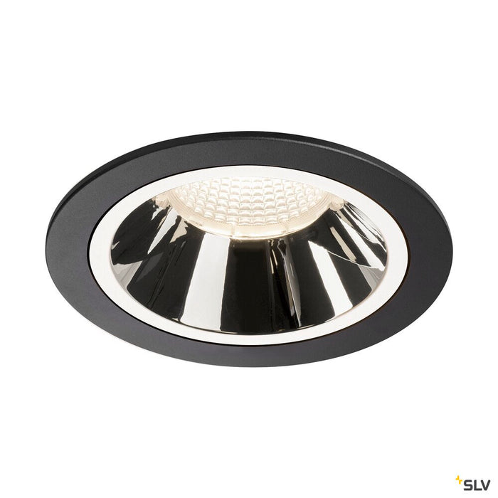 NUMINOS DL L, Indoor LED recessed ceiling light black/chrome 4000K 20°