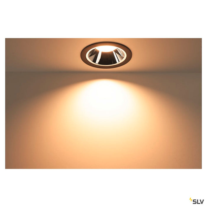 NUMINOS DL XL, Indoor LED recessed ceiling light black/chrome 3000K 40°