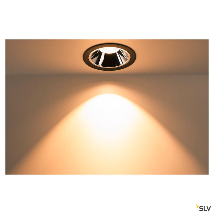 NUMINOS DL XL, Indoor LED recessed ceiling light black/chrome 3000K 40°