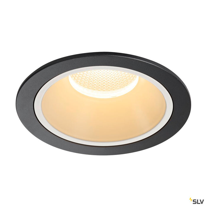 NUMINOS DL XL, Indoor LED recessed ceiling light black/white 3000K 55°