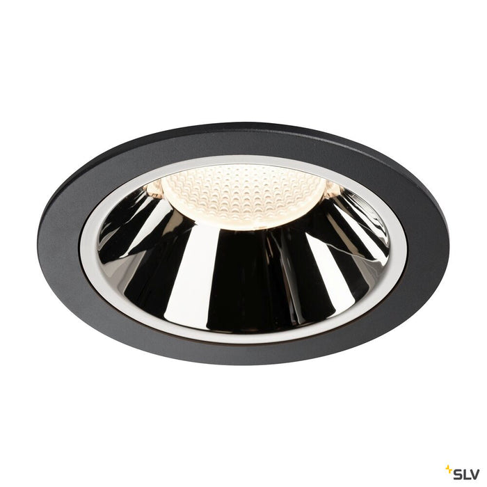 NUMINOS DL XL, Indoor LED recessed ceiling light black/chrome 4000 20°