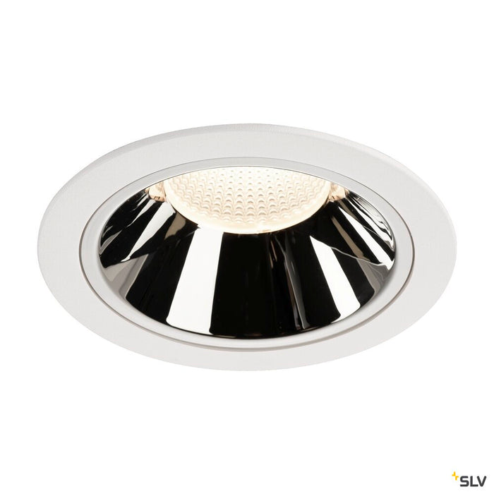 NUMINOS DL XL, Indoor LED recessed ceiling light white/chrome 4000K 20°