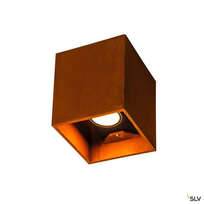 RUSTY UP/DOWN WL, outdoor LED surface-mounted wall light square rust CCT switch 3000/4000K