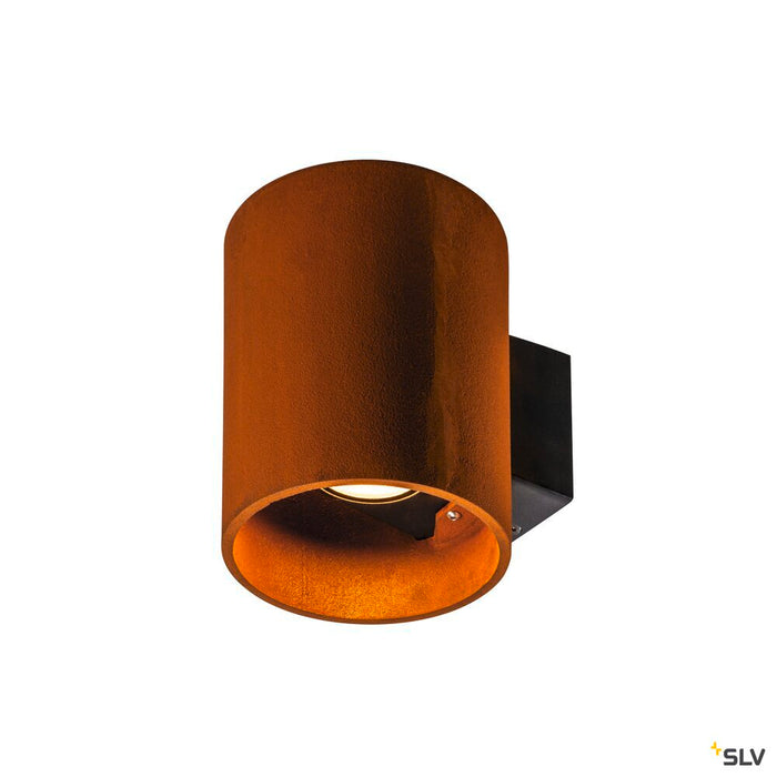 RUSTY UP/DOWN WL, outdoor LED surface-mounted wall light round rust CCT switch 3000/4000K