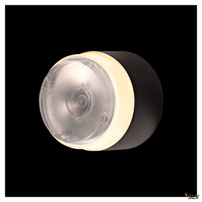 MANA BASIS WL, indoor LED wall-mounted light round anthracite CCT switch 2700/3000K