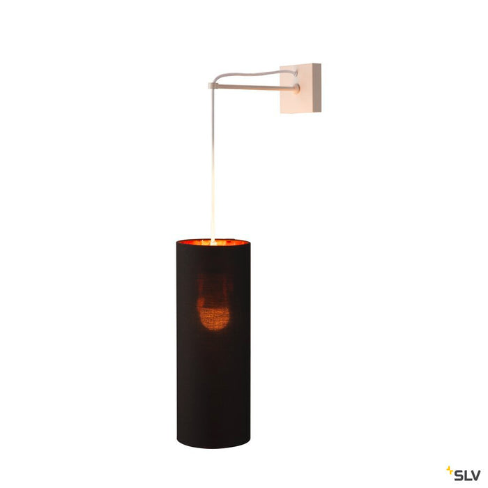 FENDA, lamp shade, round, black/copper, Ø/H 15/40 cm