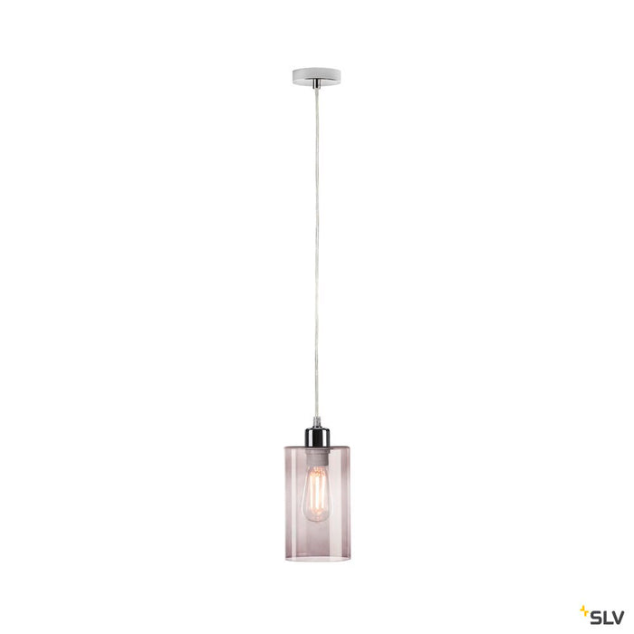 FENDA suspension, A60, chrome, without shade, without canopy, open cable, max. 60W
