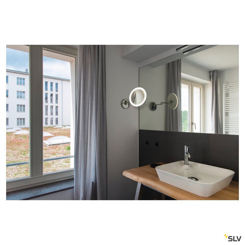 SLV 1004971 - MAGANDA WL, Indoor LED wall-mounted light chrome CCT switch 2700/3000/4000K