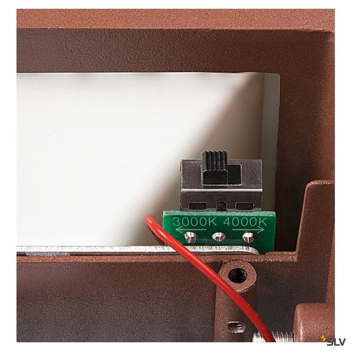 SITRA M WL UP/DOWN, LED outdoor wall-mounted light, rust coloured, CCT switch 3000/4000K