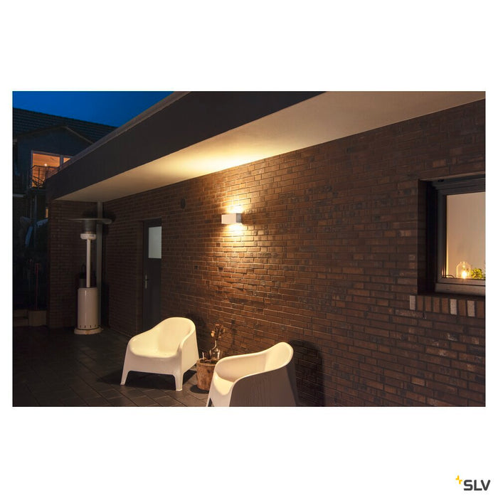 SITRA L WL UP/DOWN, LED outdoor wall-mounted light, white, CCT switch 3000/4000K