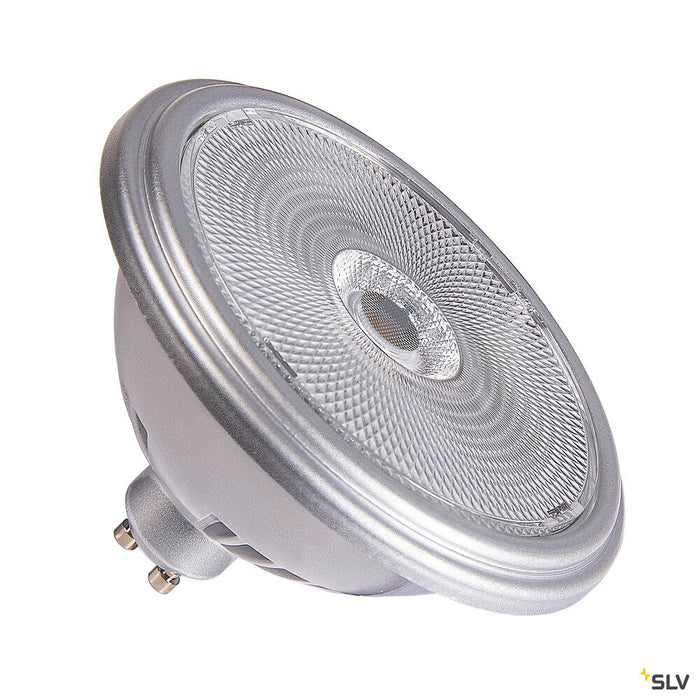 QPAR111 GU10, silver LED light, 12.5W 2700K CRI90 60°