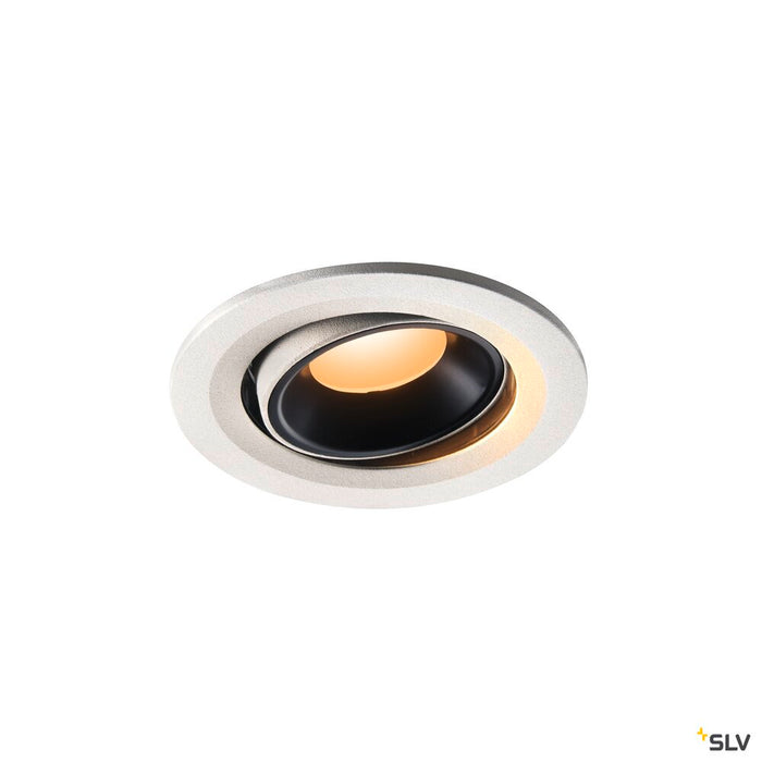 NUMINOS MOVE S, white / black recessed ceiling light, 2700K 20°