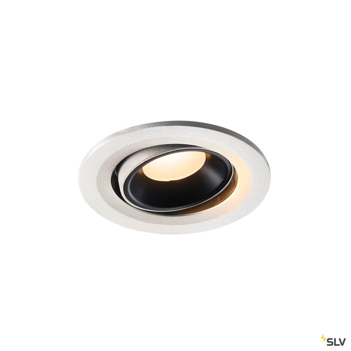 NUMINOS MOVE S, white / black recessed ceiling light, 3000K 20°