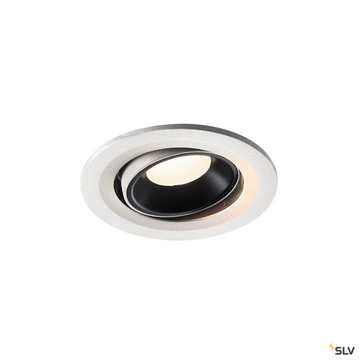 NUMINOS MOVE S, white / black recessed ceiling light, 4000K 20°