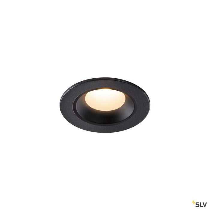 NUMINOS XS, black recessed ceiling light, 3000K 55°