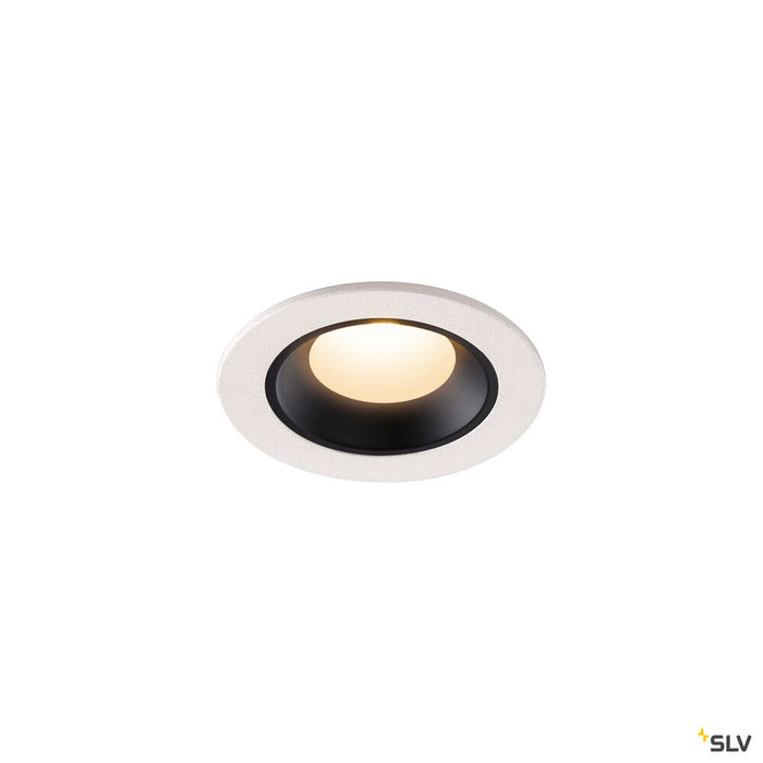 NUMINOS XS, white / black recessed ceiling light, 3000K 55°