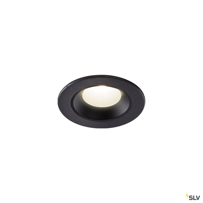 NUMINOS XS, black recessed ceiling light, 4000K 55°